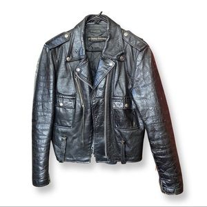 70’s Harley Davidson Black Leather Jacket {M}